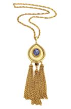 Women's Ben-amun Multicolor Stone Teardrop Long Pendant Necklace