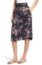 Women's Hinge Smock Waist Midi Skirt, Size - Blue
