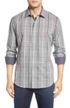 Men's Bugatchi Shaped Fit Sport Shirt, Size - Grey