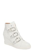 Women's Linea Paolo Fawn Wedge Sneaker M - White