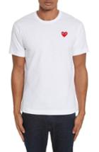 Men's Comme Des Garcons Play Cotton Jersey Crewneck T-shirt - White