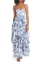 Women's Fame And Partners Catherine Floral Print Gown - Blue