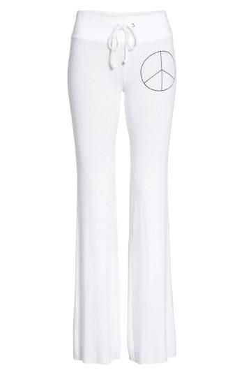 Women's Dream Scene Peace Track Pants, Size - White