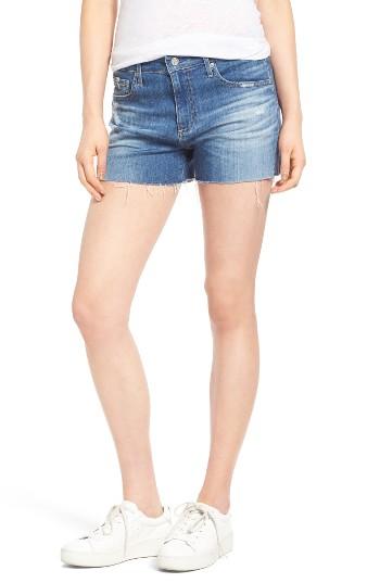 Women's Ag Hailey High Waist Cutoff Denim Shorts - Blue