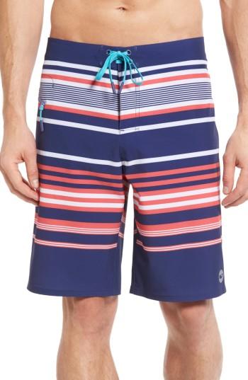 Men's Vineyard Vines Americana Stripe Board Shorts - Blue