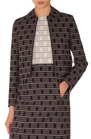 Women's Akris Punto Lace Jacquard Zip Jacket - Black