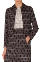 Women's Akris Punto Lace Jacquard Zip Jacket - Black