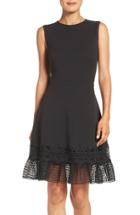 Women's Julia Jordan Lace Hem Fit & Flare Dress
