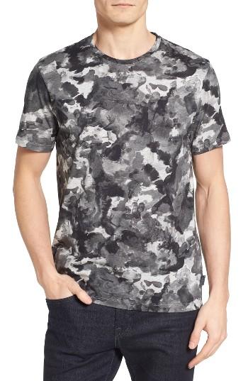Men's Ted Baker London Ruben Watercolor Print T-shirt (m) - Black