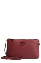 Tory Burch Mcgraw Leather Crossbody Pouch - Red