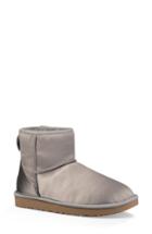 Women's Ugg Classic Mini Genuine Shearling Lined Satin Boot M - Grey