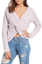 Women's Reiss Venus Wool Blend Metallic Short Sleeve Sweater - Grey