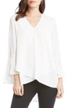 Women's Karen Kane Slit Sleeve High/low Top - Ivory
