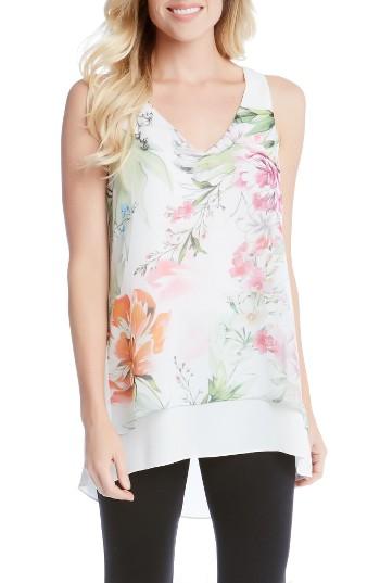 Women's Karen Kane Floral Split Back Tank