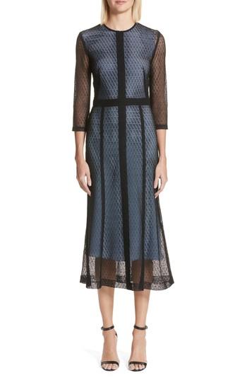 Women's Victoria Beckham Lace Midi Dress Us / 12 Uk - Black