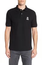 Men's Psycho Bunny Alto Embroidered Pique Polo (s) - Black
