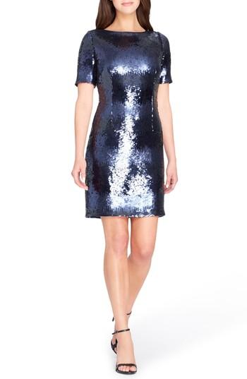 Women's Tahari Sequin Body-con Dress - Blue