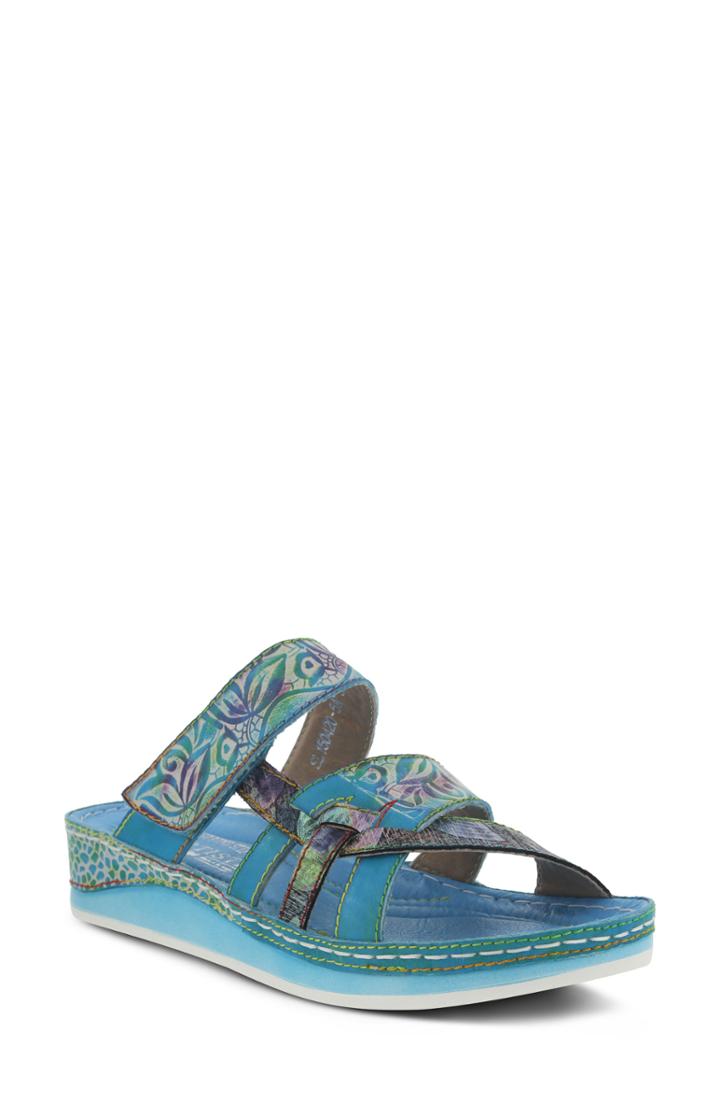 Women's L'artiste Caiman Sandal .5-6us / 36eu - Blue