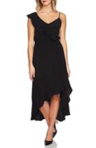 Women's 1.state Ruffle High/low Midi Dress, Size - Black