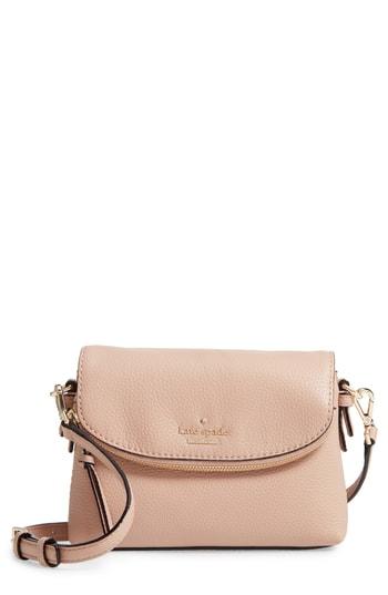 Kate Spade New York Jackson Street Small Harlyn Leather Crossbody Bag - Beige