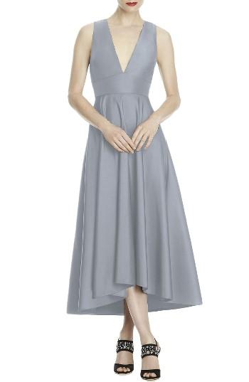 Women's Lela Rose Bridesmaid Mikado High/low Midi Gown - Grey