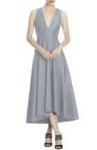 Women's Lela Rose Bridesmaid Mikado High/low Midi Gown - Grey