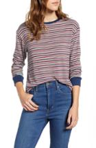 Women's Pst By Project Social T Stripe Ringer Tee - Blue