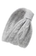 L. Erickson Convertible Cable Knit Cashmere Head Wrap, Size - Grey