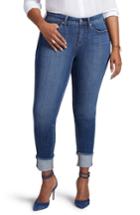 Women's Curves 360 By Nydj Boost Raw Cuff Skinny Jeans - Blue