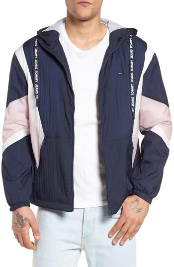 Men's Tommy Jeans Drop Shoulder Athletic Jacket - Black
