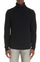Men's Eidos Ribbed Merino Wool Turtleneck Sweater - Blue