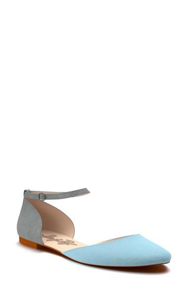 Women's Shoes Of Prey Ankle Strap D'orsay Flat A - Grey