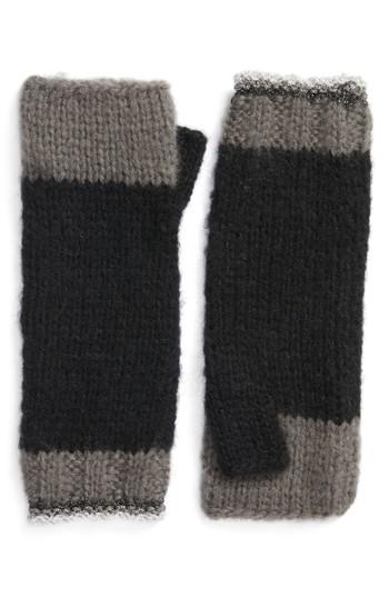 Women's Treasure & Bond Metallic Tipped Arm Warmers, Size - Black