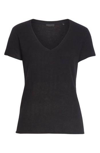 Women's Atm Anthony Thomas Melillo Cashmere V-neck Tee - Black