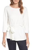 Women's Halogen Gathered Waist Tie Top Tunic - Ivory