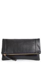 Sole Society Marlena Faux Leather Foldover Clutch -