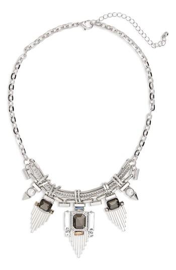 Women's Bp. Stone & Imitation Pearl Chain Necklace