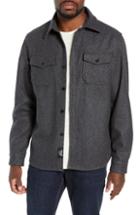 Men's Schott Nyc Cpo Wool Blend Work Shirt - Grey