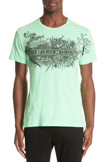 Men's Burberry M Biles Standard Fit Graphic Tee - Green