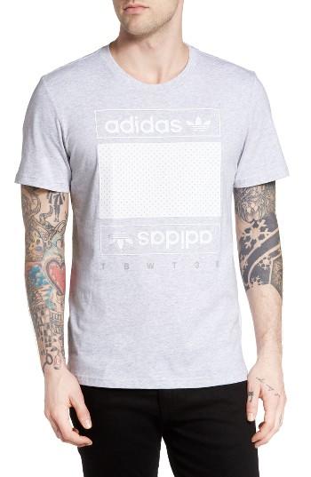 Men's Adidas Originals Mesh Box Graphic T-shirt - Grey
