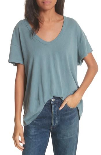 Women's The Great. U-neck Tee - Grey