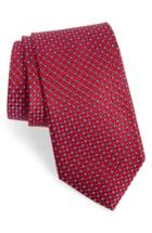 Men's Nordstrom Men's Shop Milton Micro Silk Tie, Size X-long - Red