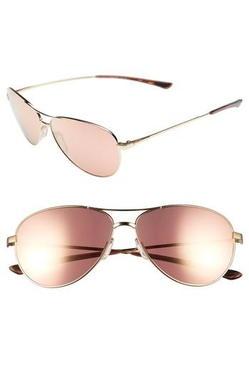 Women's Smith 'langley' 60mm Aviator Sunglasses - Gold