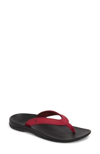 Women's Superfeet Outside 2.0 Flip Flop M - Red