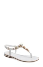 Women's Isola 'monica' Crystal Embellished Sandal M - White