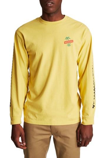 Men's Brixton Tosh Long Sleeve T-shirt - Yellow