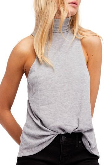 Women's Free People Topanga Sleeveless Turtleneck - Grey