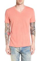 Men's The Rail V-neck Cotton T-shirt - Orange