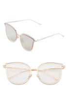 Women's Sunnyside La 54mm Cat Eye Clear Glasses - Gold