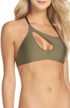 Women's Vyb Lively Asymmetrical Halter Bikini Top - Green